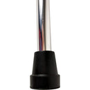 BlueJay Offset Handle Cane with Soft Foam Grip and Wrist Strap, Silver