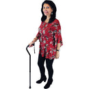 Blue Jay Offset Handle Cane with Soft Foam Grip, Black with Strap