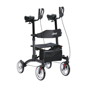 Drive Medical Elevate Upright Walker, Gray, 300 lbs Capacity