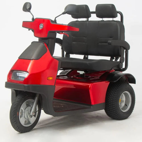 Afikim S3 Dual Seat Heavy Duty Long Range Travel Scooter, Silver, Moovkart