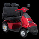 Afikim S4 Dual Seat 4-Wheel Heavy Duty Long Range Travel Scooter, Red, Moovkart