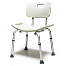 Graham-Field Bath Seat with Backrest, lightweight anodized aluminum for safe bathing, Moovkart