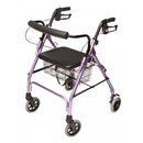 Graham-Field Lumex Walkabout Lite Four Wheel Rollator with Padded Seat, Folding Aluminum, 6 Inch Wheels