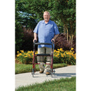 Graham-Field Lumex Walkabout Lite Four Wheel Rollator with Padded Seat, Folding Aluminum, 6 Inch Wheels