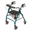 Graham-Field Lumex Walkabout Lite Four Wheel Rollator with Padded Seat, Folding Aluminum, 6 Inch Wheels