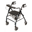 Graham-Field Lumex Walkabout Lite Four Wheel Rollator with Padded Seat, Folding Aluminum, 6 Inch Wheels