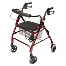 Graham-Field Lumex Walkabout Lite Four Wheel Rollator with Padded Seat, Folding Aluminum, 6 Inch Wheels