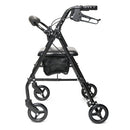 Graham-Field Walkabout Steel Knock Down Four Wheel Rollator with Padded Seat and 6 Inch Casters