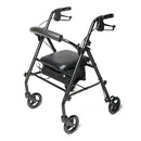 Graham-Field Walkabout 4 Wheel Rollator with steel frame and ergonomic handles for stable mobility, Moovkart
