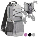 Vive Health Oxygen Tank Backpack Bag with Straps Fits M2 to C Cylinders, 6 Hose Outlets, Gray