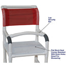 MJM International Shower Chair with Lap Security Bar, Flatstock Seat