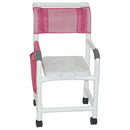 MJM International Shower Chair With Soft Seat Deluxe Dual Usage, Removable Center Section