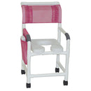 MJM International Shower Chair With Soft Seat Deluxe Dual Usage, Removable Center Section