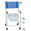 MJM International Superior Shower Chair with Deluxe Soft Seat and Square Pail





