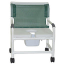 MJM International Extra-Wide Shower Chair with 26 Inches Internal Width, Soft Seat with Commode Opening, 425 lbs Weight Capacity