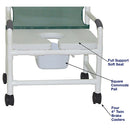MJM International Extra-Wide Shower Chair with 26 Inches Internal Width, Soft Seat with Commode Opening, 425 lbs Weight Capacity