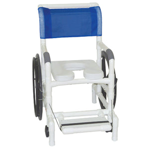 MJM International Self-Propelled Aquatic Rehab Shower Transport Chair, 18 Inch Width, 24 Inch Rear Wheels, 350 Lbs Capacity Hover
