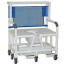 MJM International Bariatric Shower Chair with 30 Inches Width, Commode Pail