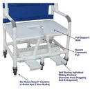 MJM International Bariatric Shower Chair with 30-Inch Width, Commode Pail