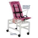 MJM International Medium Articulating Bath Chair, Adjustable with Base Extension, Casters, and 130 lb Capacity
