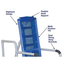 MJM International Tilt-N Space Shower Chair with Open Front Soft Seat, Buckle Safety Belt, 10 qt Commode Pail, 250 lbs Capacity