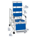 MJM International Tilt "n" Space Shower Chair with Open Front Soft Seat, Total Padding, Buckle Safety Belt, and Double Drop Arms
