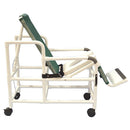 MJM International Tilt-N- Space Shower Chair with Open Front Soft Seat, Buckle Safety Belt, 250 lbs Capacity