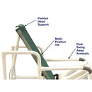 MJM International Tilt-N- Space Shower Chair with Open Front Soft Seat, Buckle Safety Belt, 250 lbs Capacity