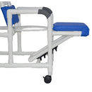 MJM International Reclining Shower Chair with Deluxe Open Front Commode Seat