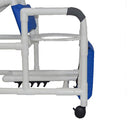MJM International Reclining Shower Chair with Deluxe Open Front Commode Seat