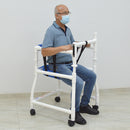 MJM International Pediatric Walker with 18 Inches Internal Width, Height Adjustable, 3 Inches Twin Casters, 100 lbs Capacity