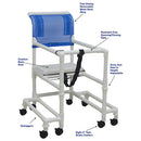 MJM International Adjustable Walker with Anti-Tip Outriggers, 18 inch Width
