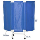 MJM International 3-Panel Portable Privacy Screen, 21.25 (W) x 51 (H) Panels with 2 Inch Twin Nylon Casters
