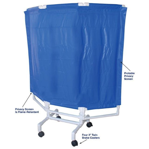 MJM International 3-Panel Portable Privacy Screen, 21.25 (W) x 51 (H) Panels with 3 Inch Twin Nylon Casters
