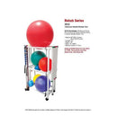 MJM International Ball Rack and Weight Bar Mobile Combo Cart with 3 Inches casters, healthcare-grade.