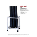 MJM International Foam Roll Storage Cart, holds more than 9 rolls, healthcare-grade with deluxe casters.