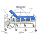 MJM International shower gurney with canvas drain pan and duo sling for patient bathing support, Moovkart.