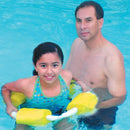 MJM International Aqua Ring Float with adjustable seat, foam support, and fast-drying mesh for water therapy.
