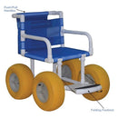 MJM International Recreational Chair with 20" Width, Storage Container, and Umbrella for Outdoor Use