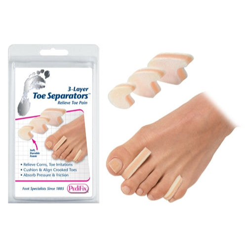 3-Layer Toe Separators Medium Pack of 6