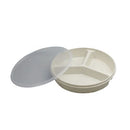 Maddak Partitioned Scoop Dish with Lid, Sandstone, Non-Slip Adaptive Dining Plate