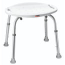 Carex bath and shower seat without back, durable with side hand grips for safe bathing, Moovkart