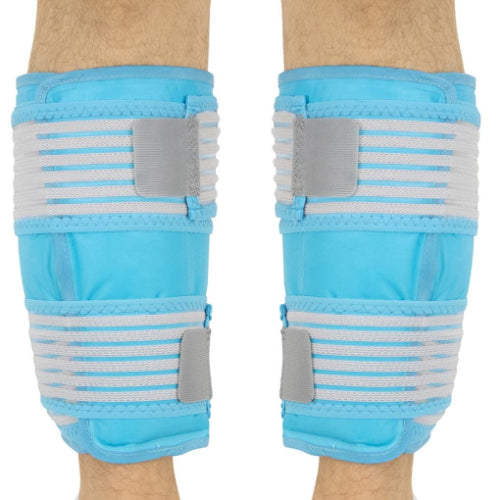 Vive Health Calf Ice Pack wrapped around leg for cold therapy, Moovkart