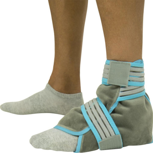 Vive Health Dual Strap Ankle Hot and Cold Pack, Gray