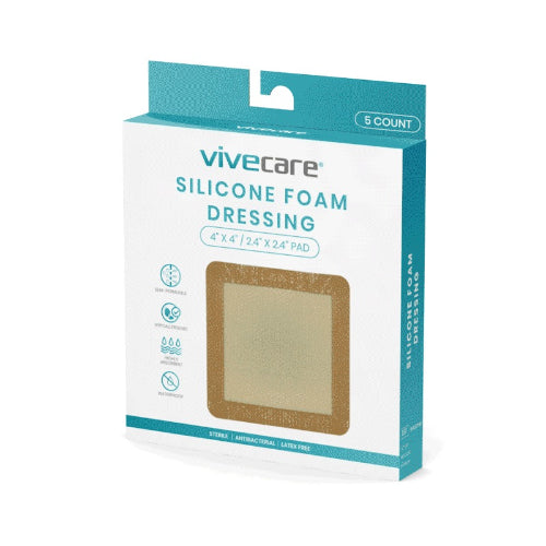 Vive Health 4 Inches Silicone Foam Dressing