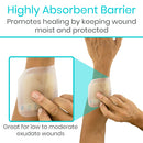 Vive Health Sterile Hydrocolloid Dressing Pads, Moist Healing and Flexible Fit, 6 Inch Large