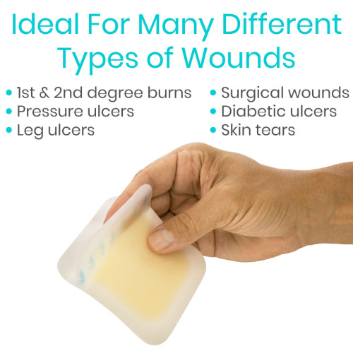 Vive Health 4 Inches Hydrocolloid Bordered Dressing Sterile, Small