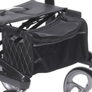 Drive Medical Nitro Elite CF Foldable Rollator Walker with Seat, Black