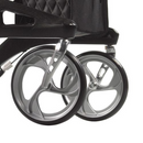 Drive Medical Nitro Elite CF Foldable Rollator Walker with Seat, Black