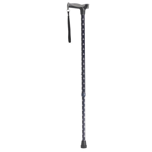 Drive Medical Adjustable aluminum walking cane with wrist strap, locking ring, and one-button height adjustment, Moovkart 
